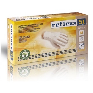 Reflexx 51 lite 100ks. latexové rukavice