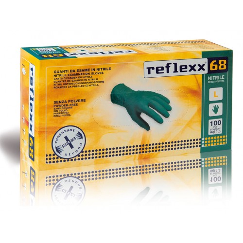 Reflexx 68 100ks. nitrilové rukavice bez púdru
