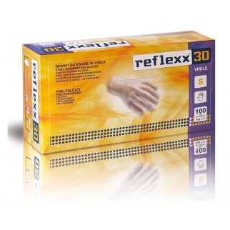 Reflexx 30 100ks. vinylové rukavice s púdrom