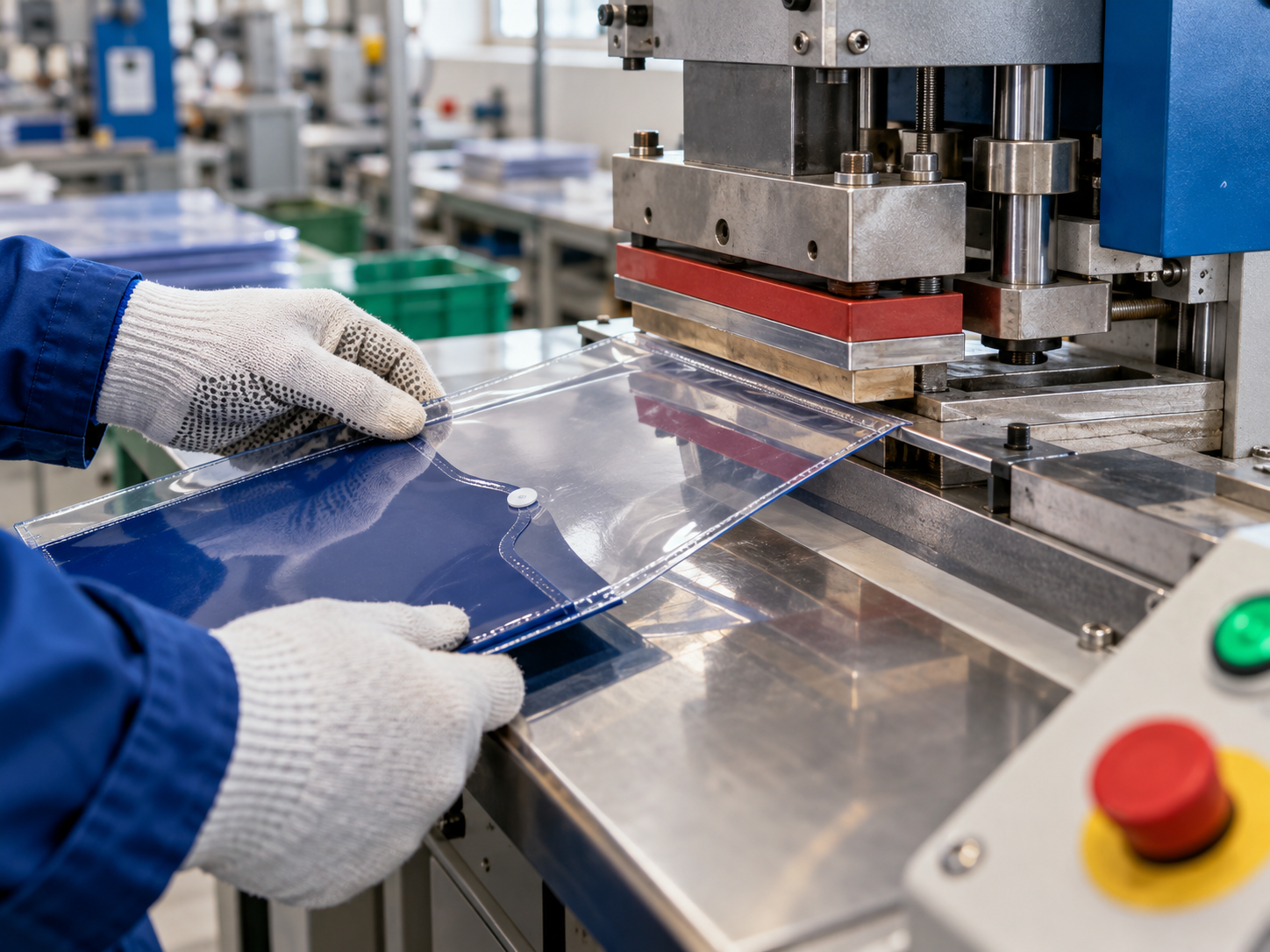 Výroba PVC obalu technológiou vysokofrekvenčného zvárania
